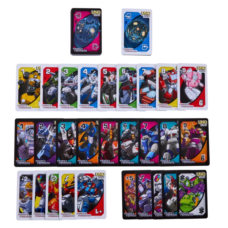 Games UNO Flip Transformers gra karciana dla dzieci i wieczorów rodzinnych