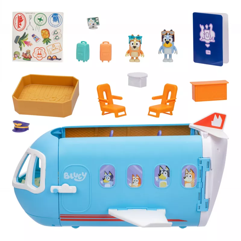 Zestaw lotniskowo-samolotowy Moose Toys Bluey 3 w 1 Wielokolorowy