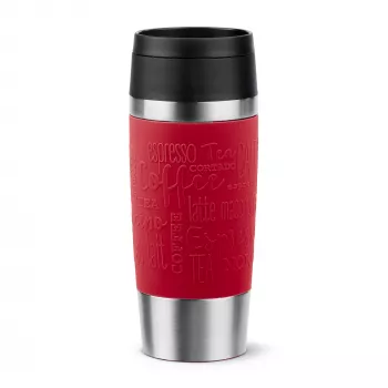 EMSA Travel Mug Classic N2020400 kubek turystyczny 360 ml Czarny, Czerwony, Stal nierdzewna