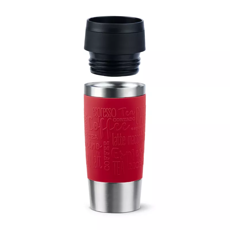 EMSA Travel Mug Classic N2020400 kubek turystyczny 360 ml Czarny, Czerwony, Stal nierdzewna