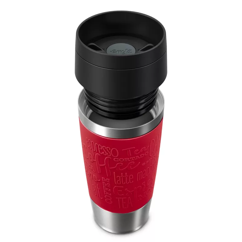 EMSA Travel Mug Classic N2020400 kubek turystyczny 360 ml Czarny, Czerwony, Stal nierdzewna