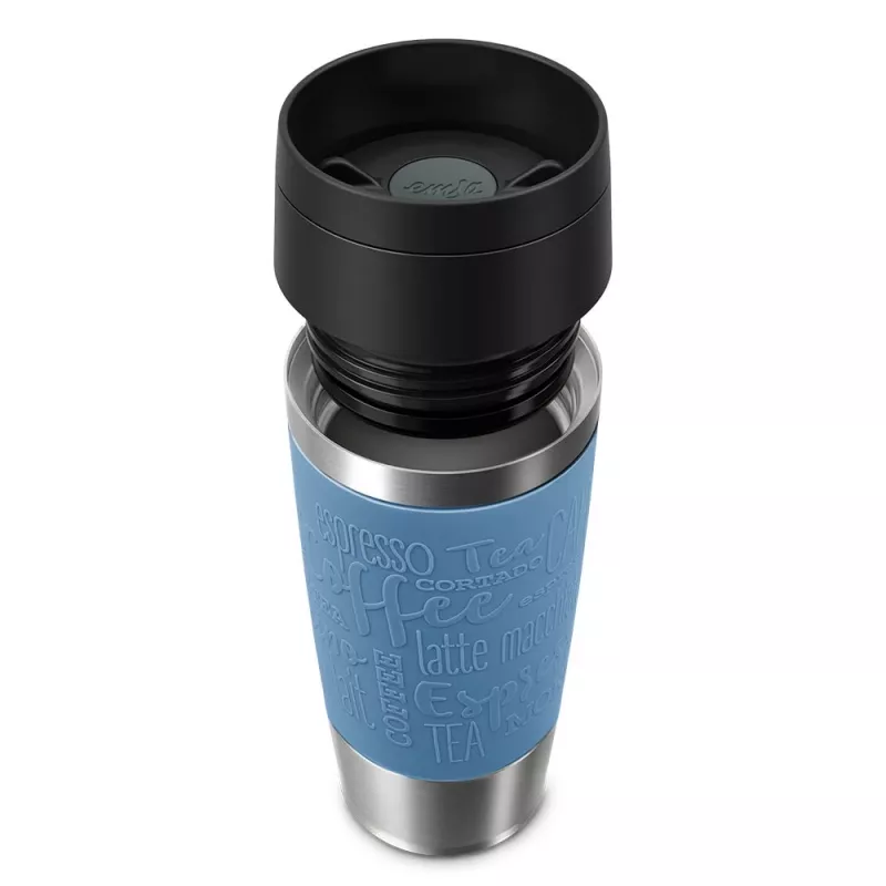 EMSA Travel Mug Classic 360 ml niebieski kubek termiczny ze stali nierdzewnej