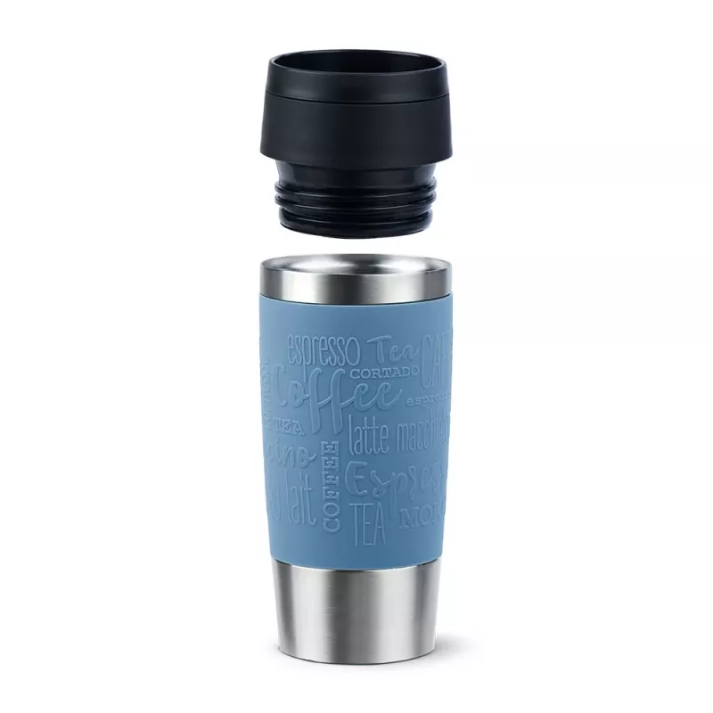 EMSA Travel Mug Classic 360 ml niebieski kubek termiczny ze stali nierdzewnej