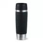 Kubek termiczny EMSA Travel Mug Waves Grande 500 ml czarny, stal nierdzewna
