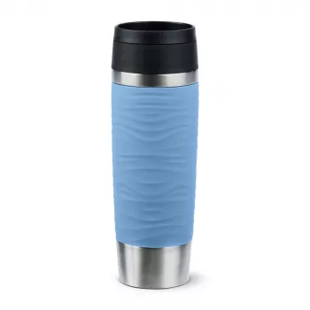 EMSA Travel Mug Waves Grande 500 ml niebieski, stal nierdzewna
