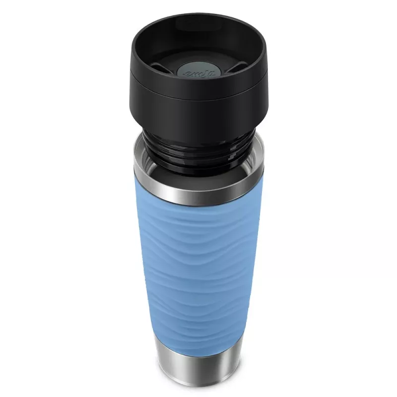 EMSA Travel Mug Waves Grande 500 ml niebieski, stal nierdzewna