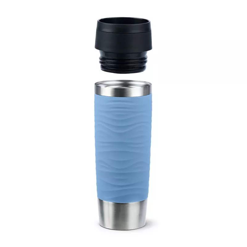 EMSA Travel Mug Waves Grande 500 ml niebieski, stal nierdzewna