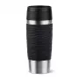 EMSA Travel Mug Waves 360 ml czarny kubek termiczny ze stali nierdzewnej