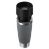 Kubek termiczny EMSA Classic Grande 500 ml — szary, stal nierdzewna, silikonowa osłona, polipropylenowa pokrywka, Ø 8,3 cm × 240 mm