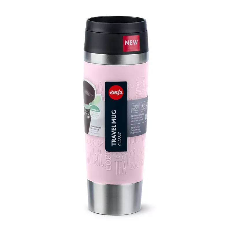EMSA Kubek termiczny Classic Grande 500 ml różowy, stal nierdzewna