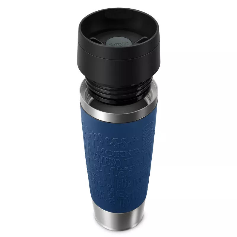 EMSA Travel Mug Classic N2022100 kubek termiczny 500 ml Czarny, Niebieski, Stal nierdzewna Stal nierdzewna