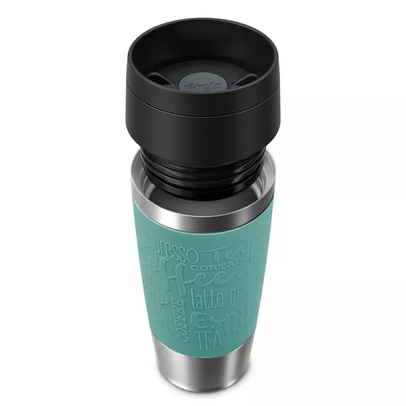 EMSA Travel Mug Classic 360 ml niebieski kubek termiczny ze stali nierdzewnej