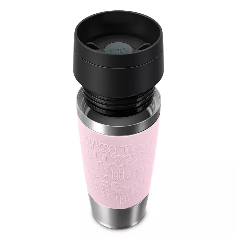 EMSA Travel Mug Classic 360 ml różowy kubek termiczny ze stali nierdzewnej