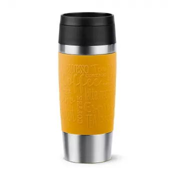 EMSA Termiczny Kubek Podróżny Classic 360 ml żółty – kubek termiczny ze stali nierdzewnej