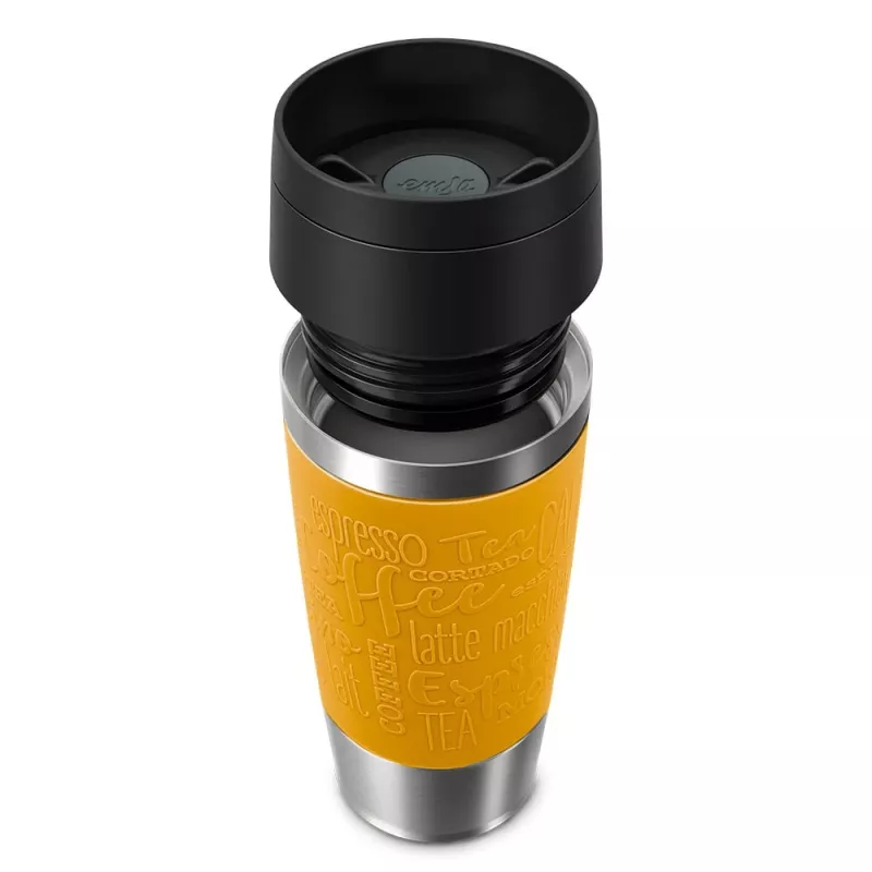 EMSA Termiczny Kubek Podróżny Classic 360 ml żółty – kubek termiczny ze stali nierdzewnej