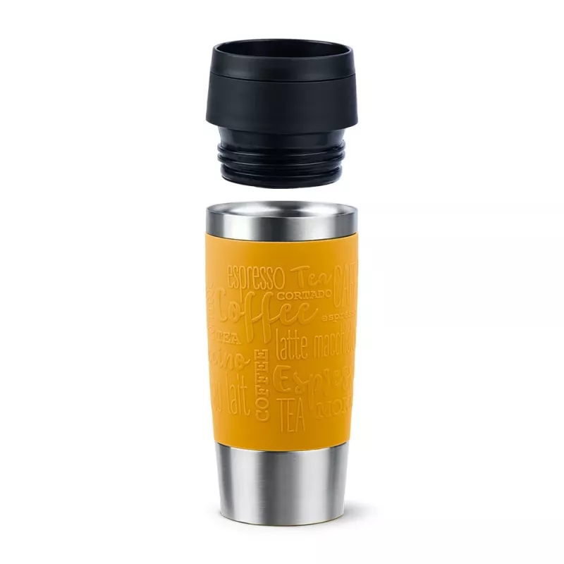 EMSA Termiczny Kubek Podróżny Classic 360 ml żółty – kubek termiczny ze stali nierdzewnej