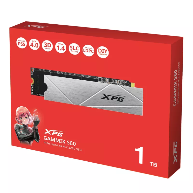 Dysk SSD ADATA 1 TB M.2 PCI Express 4.0 NVMe GAMMIX S60