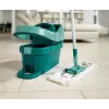 Wiadro z systemem wyciskającym Leifheit 55076 — ergonomiczna wyciskarka, duża pojemność, zielony