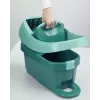 Wiadro z systemem wyciskającym Leifheit 55076 — ergonomiczna wyciskarka, duża pojemność, zielony