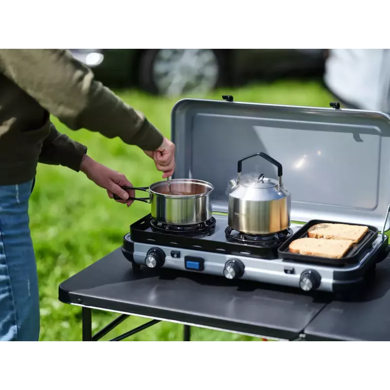 Kuchenka na paliwo ciekłe Campingaz 2 MULTI COOK, 2 strefy gotowania, sterowanie ręczne