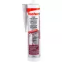 Uszczelniacz silikonowy FISCHER 512209 — 310 ml, szary, do ceramiki, szkła, metalu, PCW, plastiku, drewna