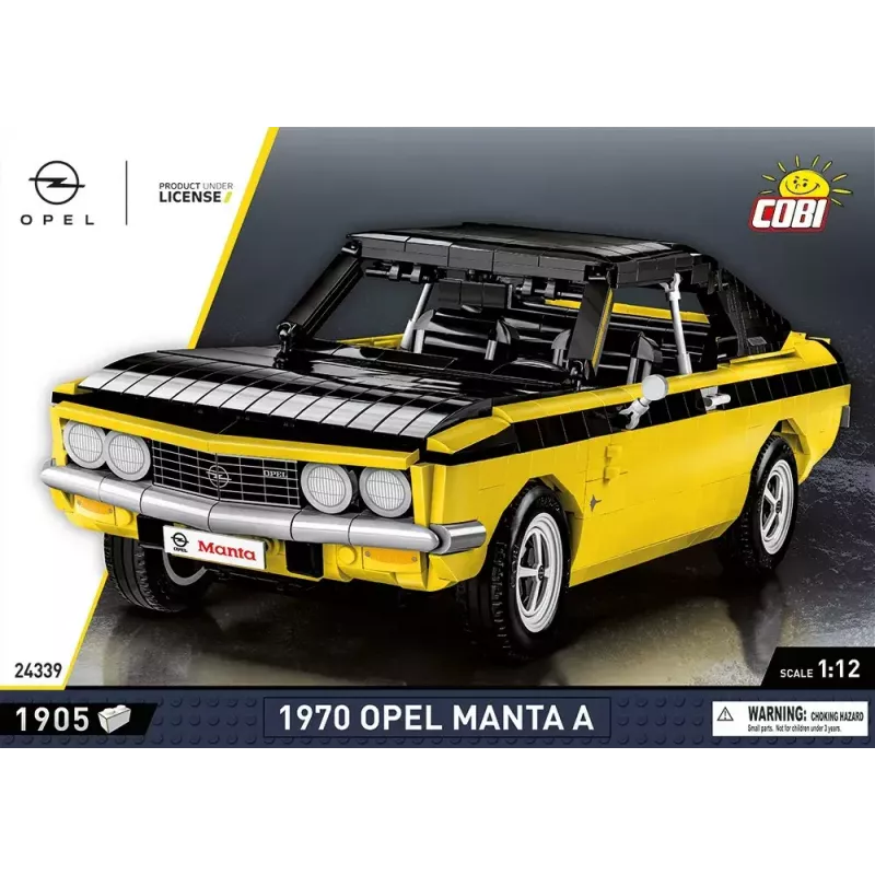 Zabawka konstrukcyjna Cobi Opel Manta A 1970 model w skali 1:12, zestaw klocków