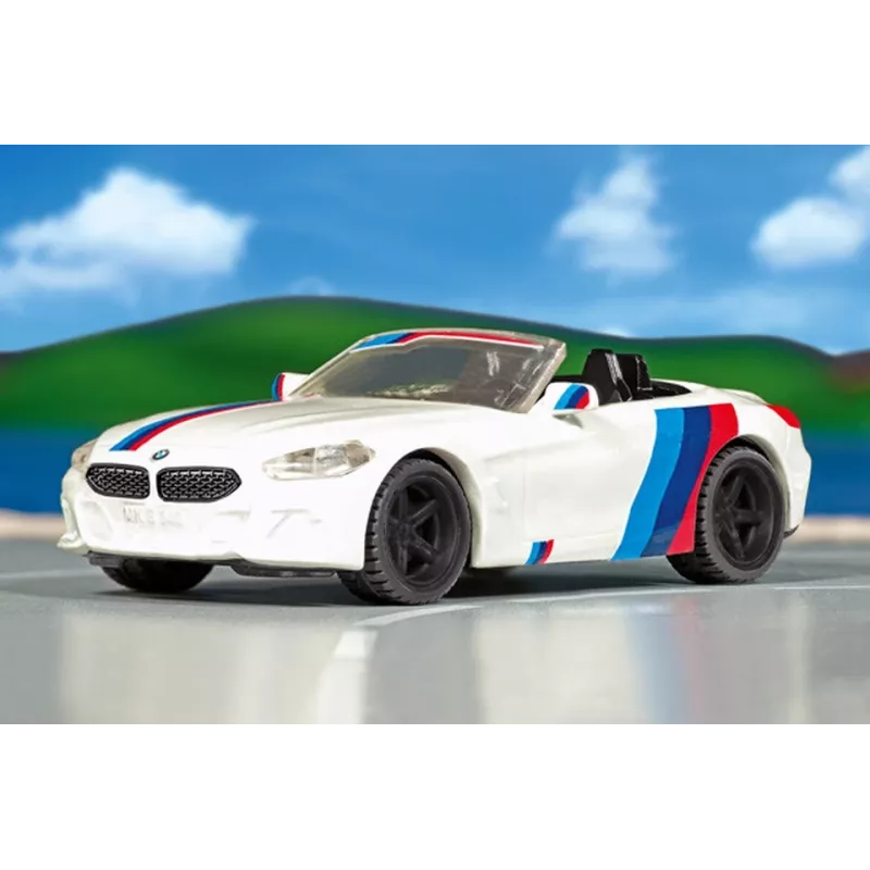 Model samochodu sportowego Siku BMW Z4 M40i, wstępnie zmontowany, skala 1:50, dł. 40 mm × szer. 87 mm × wys. 29 mm