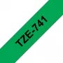 Taśma do drukarek etykiet Brother TZE-741 czarna na zielonym TZ