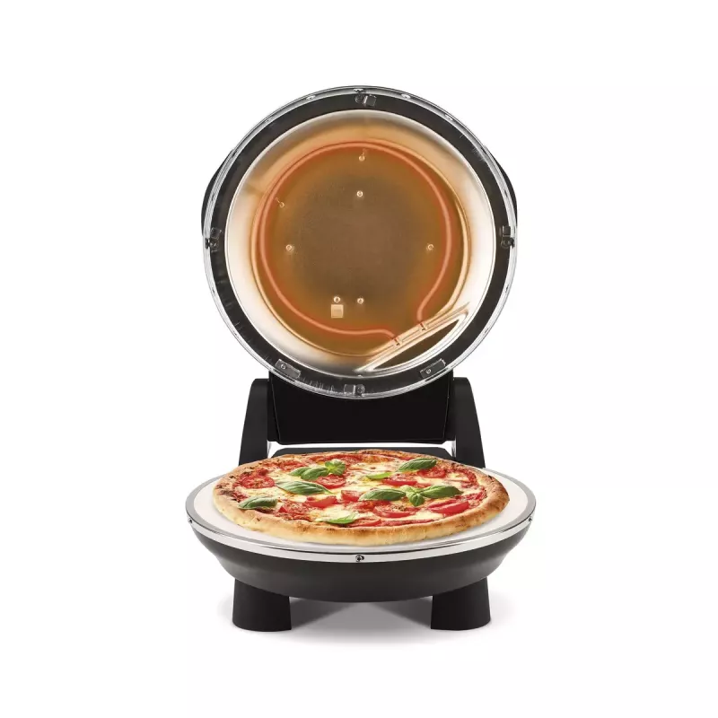 Pizza maker G3FERRARI Pizzeria Snack Napoletana — blatowy piec do pizzy 1200 W, kamienna powierzchnia do pieczenia, maks. 400°C, pizza 31 cm