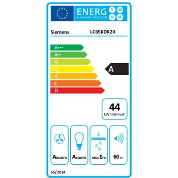 Okap Siemens iQ100 LC65KDK20 do montażu ściennego Biały 550 m³/h