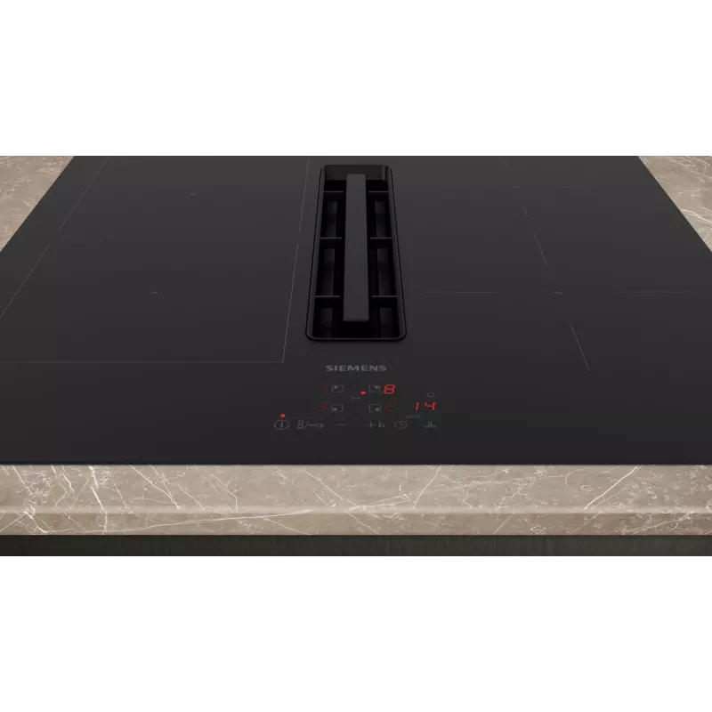 Płyta indukcyjna Siemens iQ300 ED611BS16E Czarna Do zabudowy 60 cm 4 strefy Z wbudowanym okapem