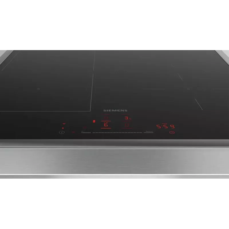 Płyta indukcyjna Siemens iQ500 ED64RHSB1E 4-strefowa do zabudowy 60 cm czarna/stal nierdzewna sterowanie dotykowe