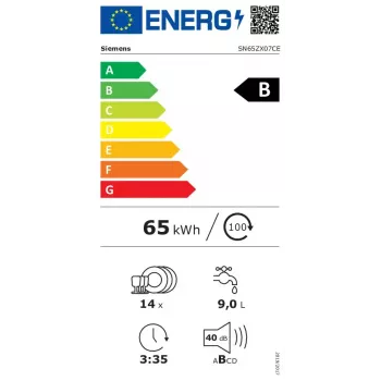 Siemens iQ500 SN65ZX07CE zmywarka w pełni do zabudowy 14 kompletów
