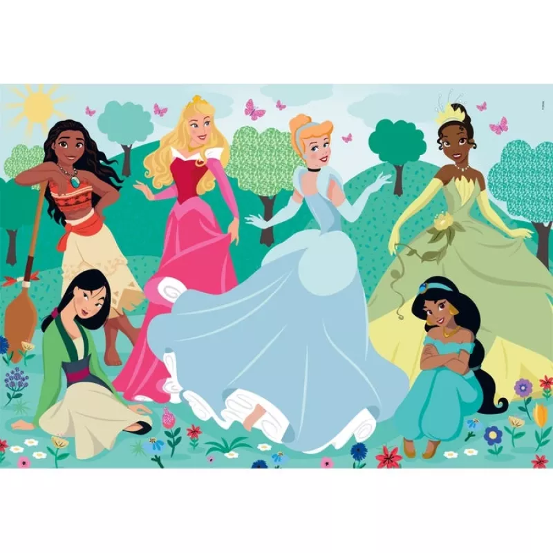 Puzzle Clementoni Supercolor Disney Księżniczka — 104 elementy, szerokość 485 mm, wiek 4–6