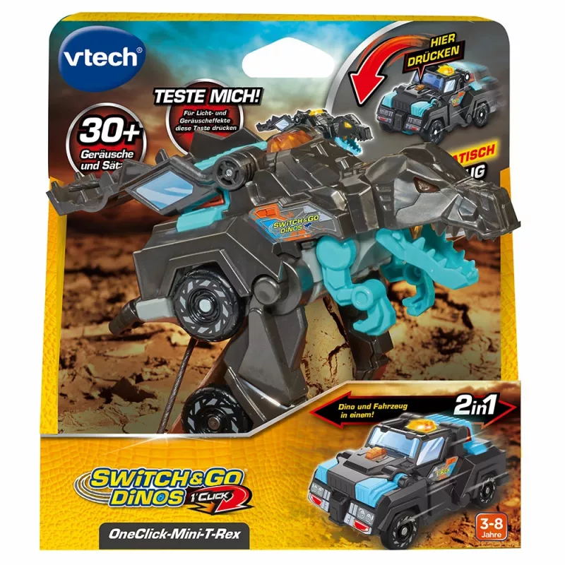 VTech Switch & Go Dinos 569304, 3 lata, czarny, niebieski, 190 g