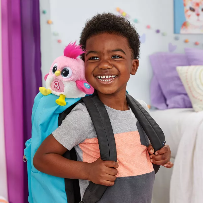Interaktywny mówiący pluszowy ptak VTech Lolibirds Momo — zasilany bateriami zabawka edukacyjna