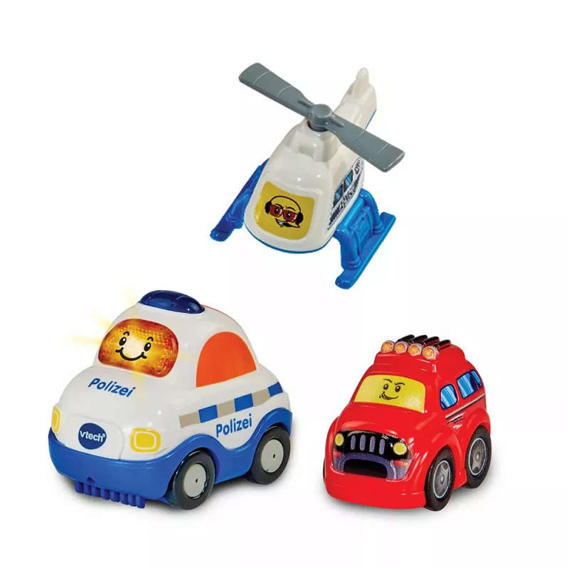 Zestaw zabawkowy VTech Tut Tut Baby Flitzer Posterunek Policji 80-569904 z interaktywnymi funkcjami i pojazdami