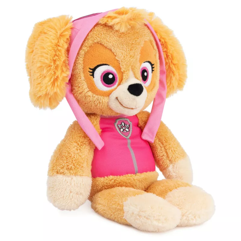 PAW Patrol GUND Oficjalna Maskotka Skye Take Along Buddy, Pluszowa Zabawka Premium dla Dzieci od 1 Roku Życia, Różowa/Brązowa, 33 cm