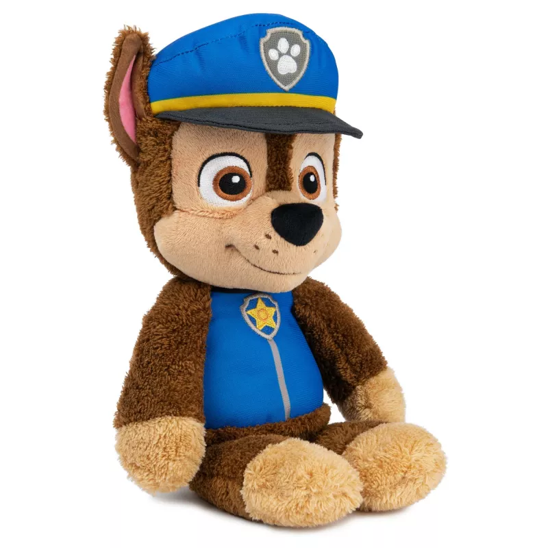 PAW Patrol GUND Oficjalny Chase Take Along Pluszowa Zabawka, Pluszak Najwyższej Jakości dla Dzieci od 1 Roku Życia, Niebieski/Brązowy, 13