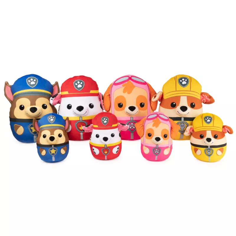 PAW Patrol GUND Marshall Squish Plush, oficjalna zabawka z popularnej kreskówki, pluszowa maskotka do ściskania dla dzieci od 1. roku życia, 8”