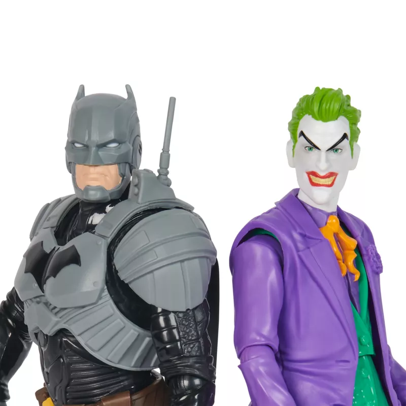 DC Comics, Batman Adventures, zestaw figurek Batman vs The Joker, 2 figurki, 12 akcesoriów zbroi, 12-calowa zabawka superbohatera dla chłopców i dziewczynek