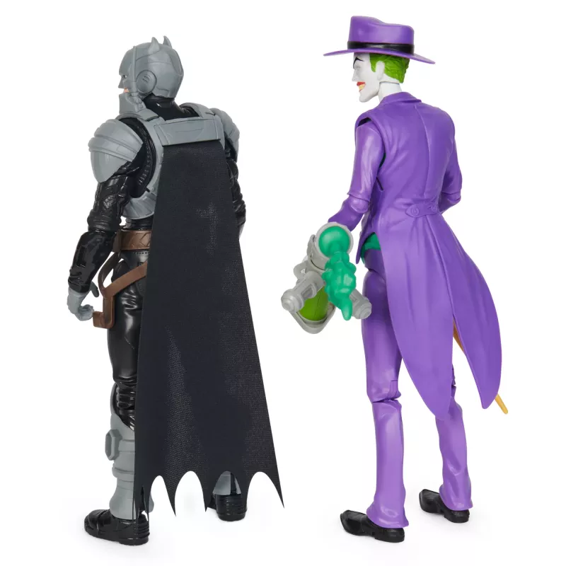 DC Comics, Batman Adventures, zestaw figurek Batman vs The Joker, 2 figurki, 12 akcesoriów zbroi, 12-calowa zabawka superbohatera dla chłopców i dziewczynek