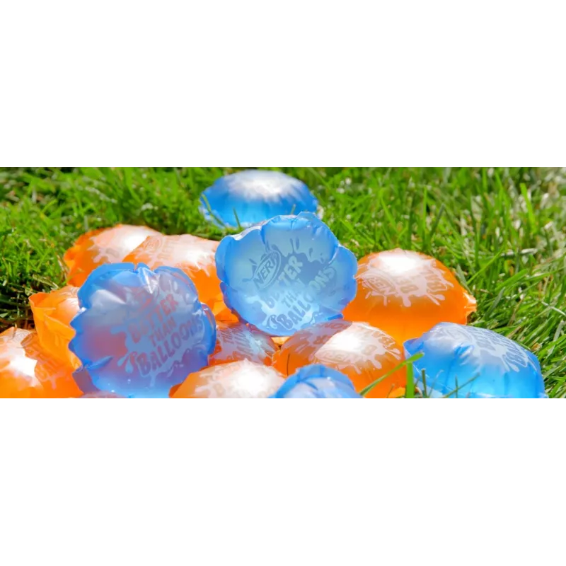 Nerf Super Soaker Better Than Balloons zabawki wodne, łatwe sprzątanie w 1 kawałku, 108 kapsułek, wiele sposobów na zabawę, wodne szaleństwa w ogrodzie, prezenty dla dzieci, wiek 3+