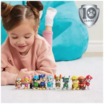 PAW Patrol, 10. rocznica, Zestaw figurek All Paws On Deck z 10 kolekcjonerskimi figurkami akcji, Zabawki dla dzieci od 3 lat