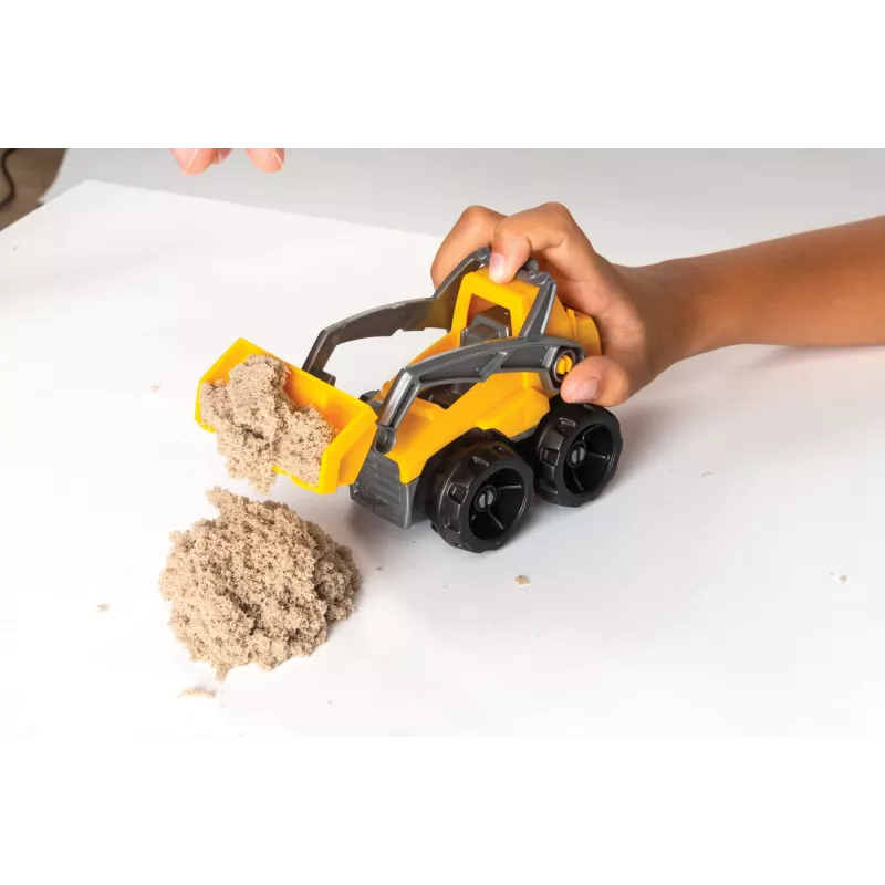 Kinetic Sand, Zestaw Dig N' Demolish z 1 funtem piasku i zabawkową ciężarówką, Zabawki sensoryczne dla dzieci w wieku 5+