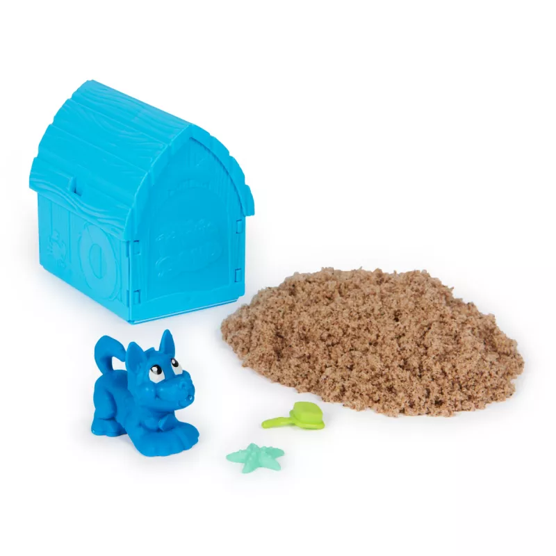 Zestaw piasku kinetycznego dla dzieci Spinmaster Kinetic Sand Doggie Dig z foremką, wielokolorowy, wiek 5+