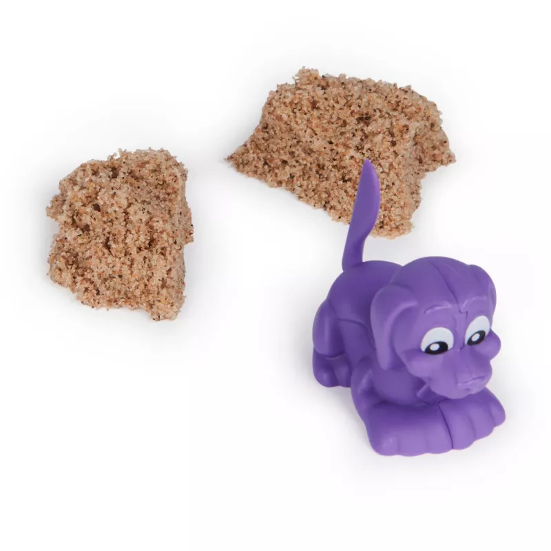 Zestaw piasku kinetycznego dla dzieci Spinmaster Kinetic Sand Doggie Dig z foremką, wielokolorowy, wiek 5+