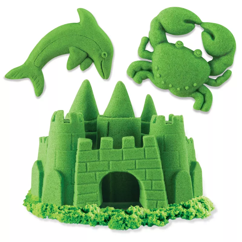 Kinetic Sand, 2 funty zielonego piasku do zabawy, formowalne zabawki sensoryczne dla dzieci, zamykana torebka (opakowanie może się różnić), dla dzieci od 3 lat