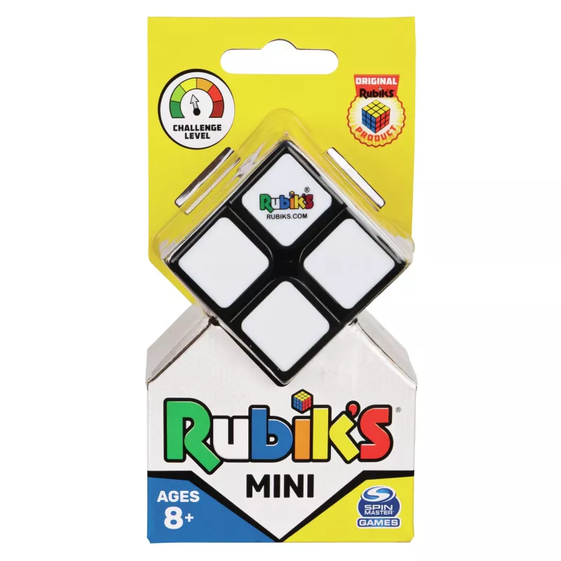 Rubik’s Mini 2x2, klasyczna układanka 2x2 dopasowująca kolory, kieszonkowa łamigłówka, opakowanie może się różnić