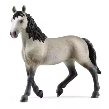 schleich HORSE CLUB Klacz Selle Français, 5 lat, Konie, Czarny, Szary, Plastik